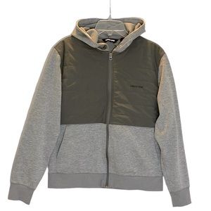 Lands’ End mid-weight jacket two tone gray men’s size medium